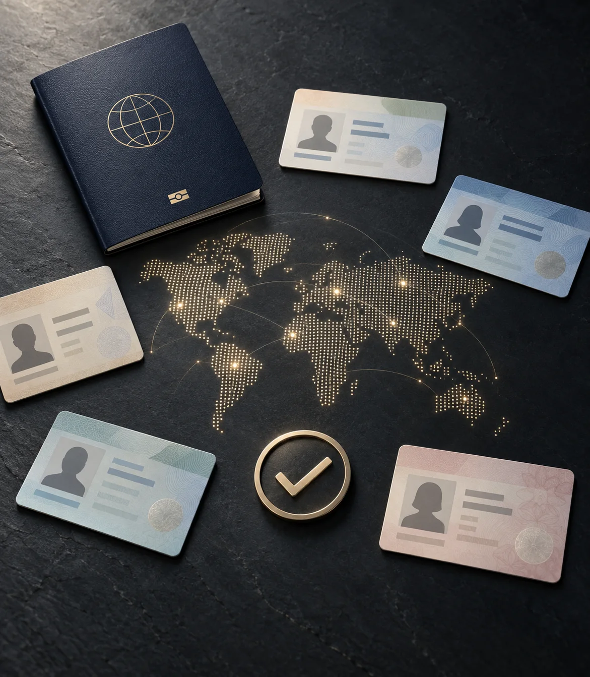 Global identity document coverage represented through fictional documents